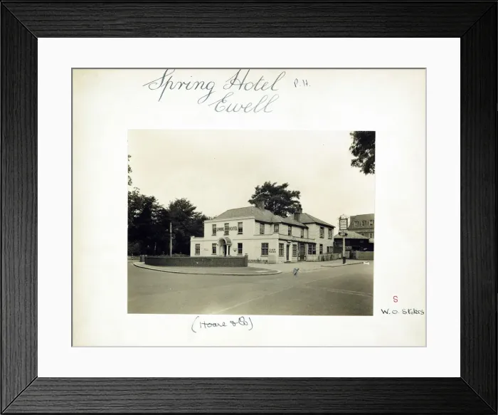 Framed Print : Photograph of Spring Hotel, Ewell, Surrey Framed Print : Photograph of Spring Hotel, Ewell, Surrey