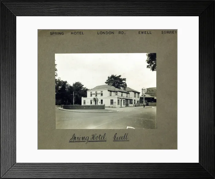 Framed Print : Photograph of Spring Hotel, Ewell, Surrey Framed Print : Photograph of Spring Hotel, Ewell, Surrey