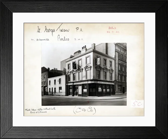 Framed Print : Photograph of St Georges Tavern, Pimlico, London Framed Print : Photograph of St Georges Tavern, Pimlico, London