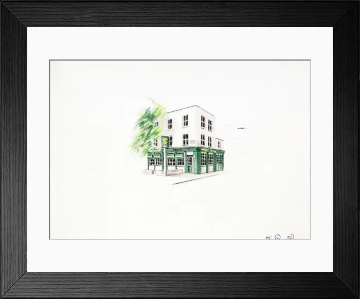 Framed Print : Sketch of Star PH, St Johns Wood, London Framed Print : Sketch of Star PH, St Johns Wood, London