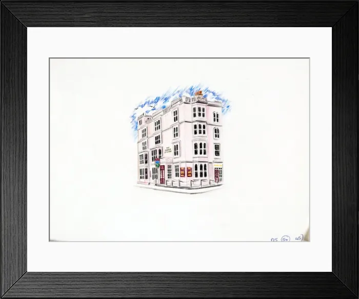 Framed Print : Sketch of Sussex PH, Hove, Sussex Framed Print : Sketch of Sussex PH, Hove, Sussex