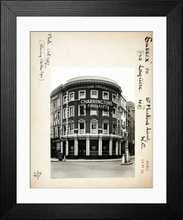 Framed Print : Photograph of Sussex PH, Longacre, London Framed Print : Photograph of Sussex PH, Longacre, London