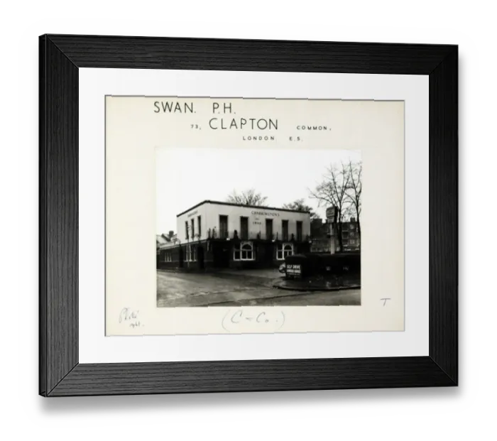 Framed Print : Photograph of Swan PH, Clapton, London
