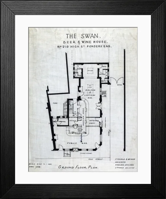 Framed Print : Photograph of Swan PH, Ponders End, Greater London Framed Print : Photograph of Swan PH, Ponders End, Greater London