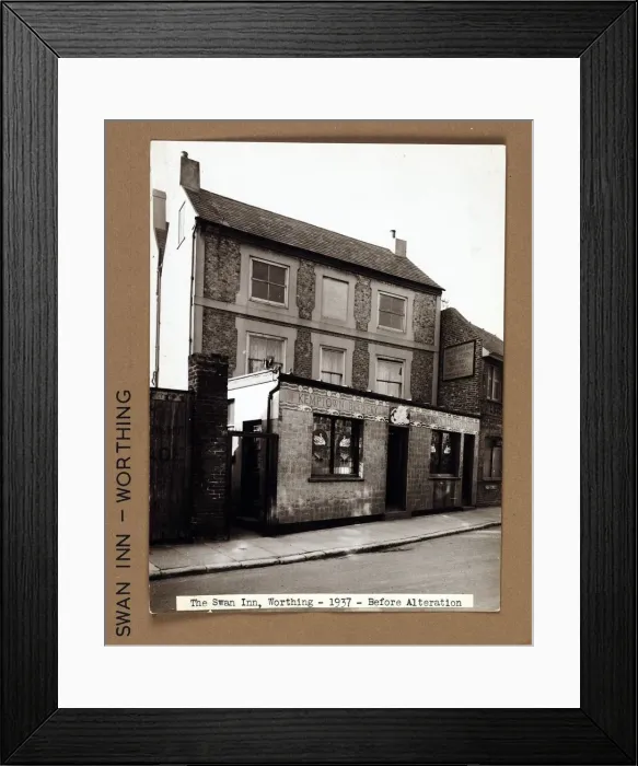 Framed Print : Photograph of Swan Inn, Worthing, Sussex Framed Print : Photograph of Swan Inn, Worthing, Sussex