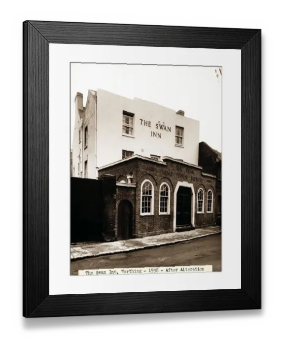 Framed Print : Photograph of Swan Inn, Worthing, Sussex