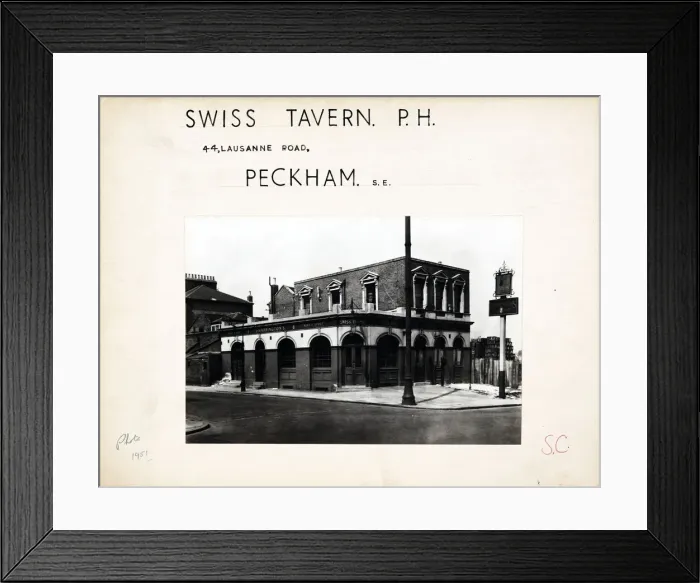 Framed Print : Photograph of Swiss Tavern, Peckham, London