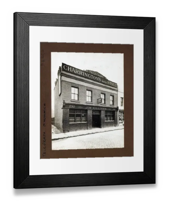 Framed Print : Photograph of Telegraph PH, North Woolwich, London Framed Print : Photograph of Telegraph PH, North Woolwich, London