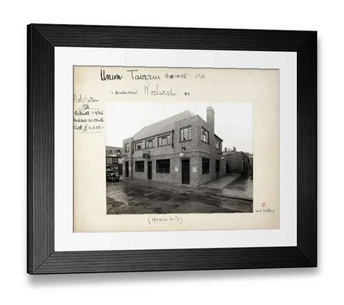 Framed Print : Photograph of Union Tavern, Woolwich (New), London Framed Print : Photograph of Union Tavern, Woolwich (New), London