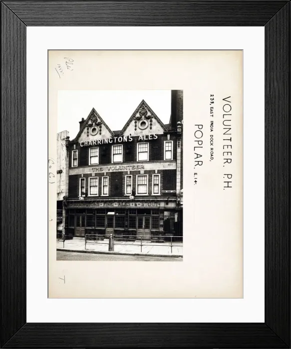Framed Print : Photograph of Volunteer PH, Poplar, London Framed Print : Photograph of Volunteer PH, Poplar, London