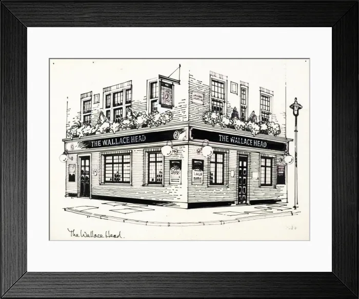 Framed Print : Sketch of Wallace Head PH, Marylebone, London Framed Print : Sketch of Wallace Head PH, Marylebone, London