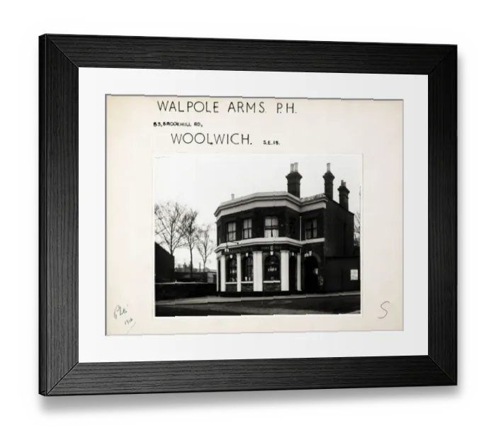 Framed Print : Photograph of Walpole Arms, Woolwich, London Framed Print : Photograph of Walpole Arms, Woolwich, London