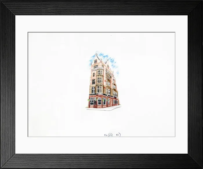 Framed Print : Sketch of Wellington PH, Strand, London Framed Print : Sketch of Wellington PH, Strand, London