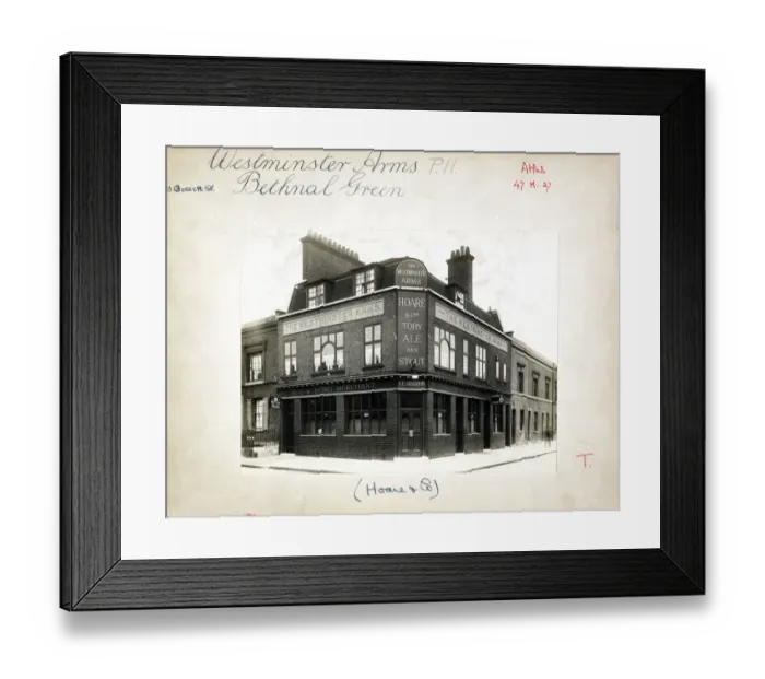 Framed Print : Photograph of Westminster Arms, Bethnal Green, London Framed Print : Photograph of Westminster Arms, Bethnal Green, London