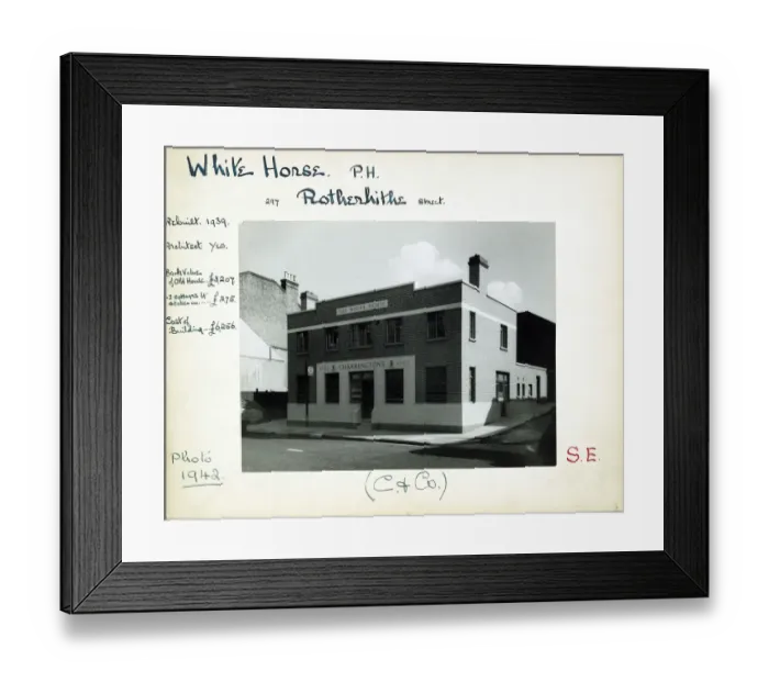 Framed Print : Photograph of White Horse PH, Rotherhithe (New), London Framed Print : Photograph of White Horse PH, Rotherhithe (New), London