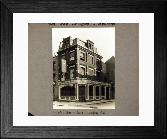 Framed Print : Photograph of White Horse & Bower PH, Westminster, London Framed Print : Photograph of White Horse & Bower PH, Westminster, London