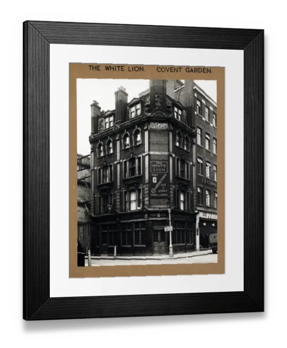 Framed Print : Photograph of White Lion PH, Covent Garden, London Framed Print : Photograph of White Lion PH, Covent Garden, London