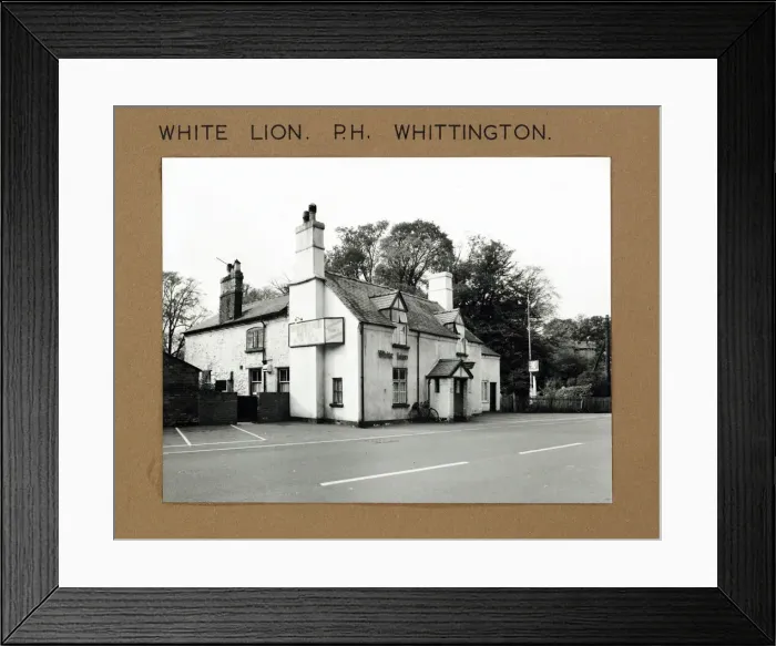 Framed Print : Photograph of White Lion PH, Whittington, Shropshire Framed Print : Photograph of White Lion PH, Whittington, Shropshire