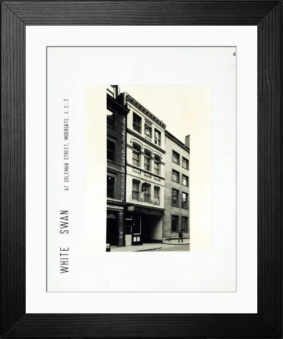 Framed Print : Photograph of White Swan PH, Moorgate, London Framed Print : Photograph of White Swan PH, Moorgate, London