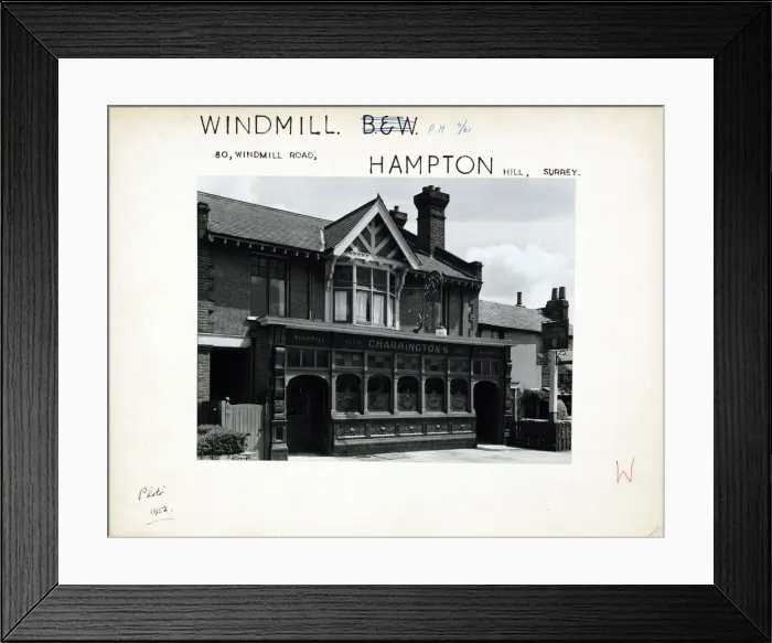Framed Print : Photograph of Windmill PH, Hampton Hill, Greater London Framed Print : Photograph of Windmill PH, Hampton Hill, Greater London