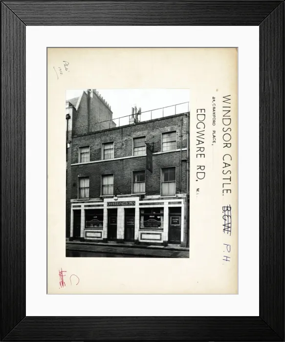 Framed Print : Photograph of Windsor Castle PH, Edgware Road, London Framed Print : Photograph of Windsor Castle PH, Edgware Road, London