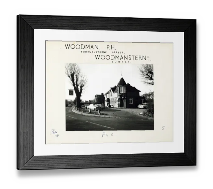 Framed Print : Photograph of Woodman PH, Woodmansterne, Surrey Framed Print : Photograph of Woodman PH, Woodmansterne, Surrey