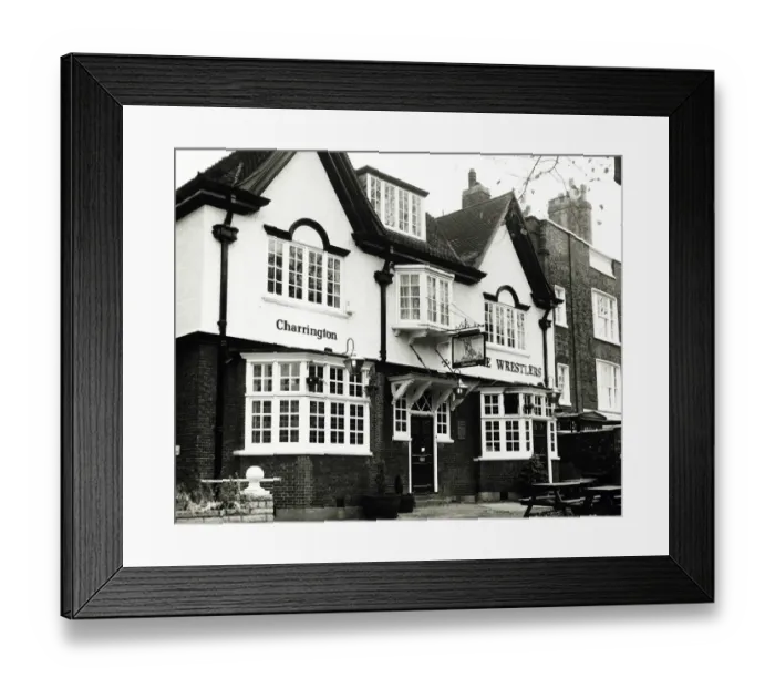 Framed Print : Photograph of Wrestlers PH, Highgate, London Framed Print : Photograph of Wrestlers PH, Highgate, London