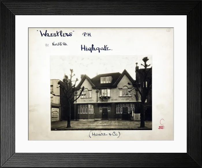 Framed Print : Photograph of Wrestlers PH, Highgate, London Framed Print : Photograph of Wrestlers PH, Highgate, London