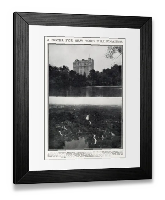 Framed Print : Page from The Tatler reporting on the new Plaza Hotel, a hotel for New York Framed Print : Page from The Tatler reporting on the new Plaza Hotel, a hotel for New York