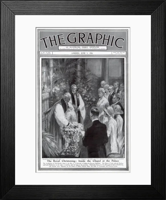 Framed Print : Christening of Princess Elizabeth, 1926 Framed Print : Christening of Princess Elizabeth, 1926