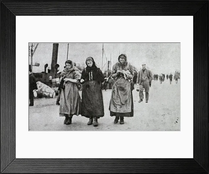 Framed Print : Scotch Herring Women Workers 1902 Framed Print : Scotch Herring Women Workers 1902