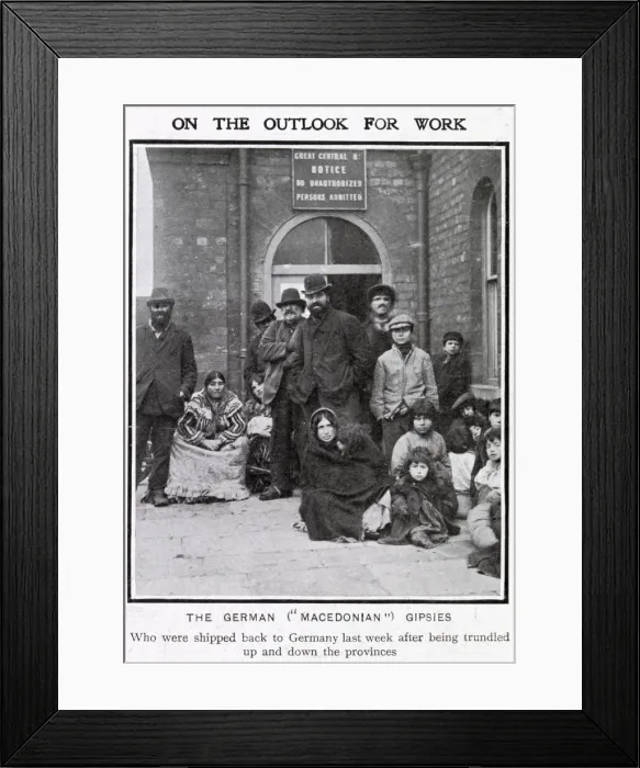 Framed Print : German Macedonian gipsies in Britain Framed Print : German Macedonian gipsies in Britain