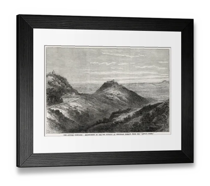 Framed Print : The Autumn Campaign - encampment of the 3rd Division at Frenham Common from the Devil s Framed Print : The Autumn Campaign - encampment of the 3rd Division at Frenham Common from the Devil s