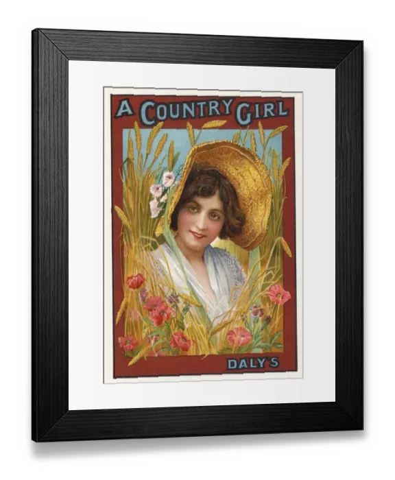 Framed Print : Reproduction of a poster for The Country Girl at Dalys Theatre in December 1902 Framed Print : Reproduction of a poster for The Country Girl at Dalys Theatre in December 1902