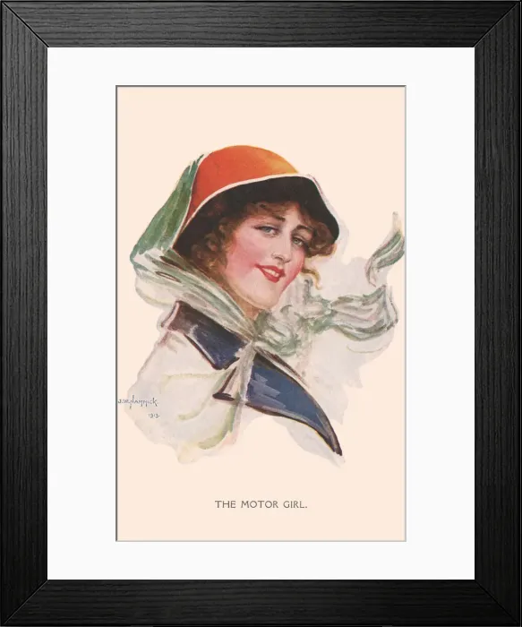 Framed Print : The Motor Girl Framed Print : The Motor Girl