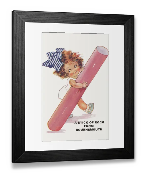Framed Print : Stick of Rock Framed Print : Stick of Rock