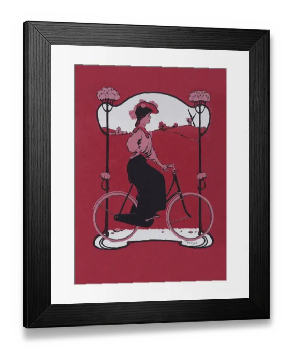 Framed Print : Lady on a Bicycle Framed Print : Lady on a Bicycle