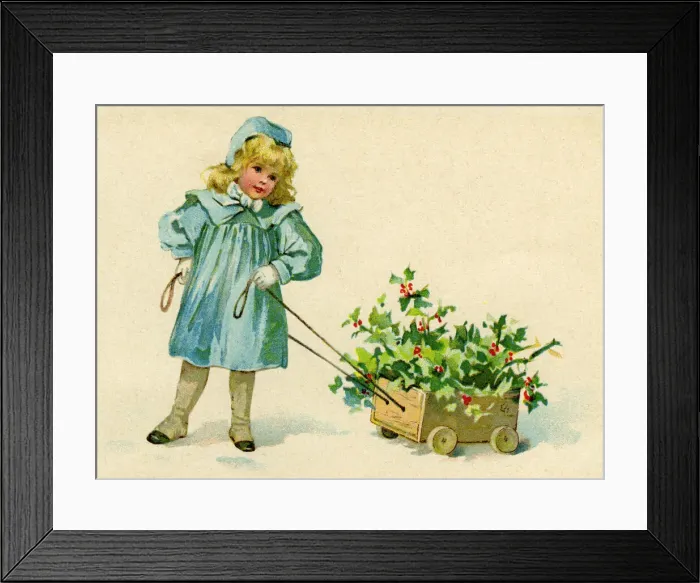 Framed Print : Cart Full of Holly Framed Print : Cart Full of Holly