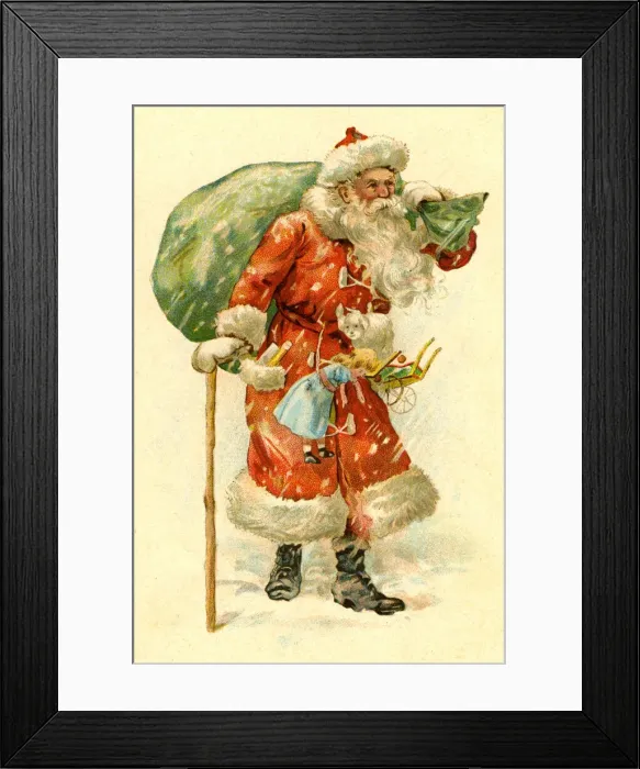 Framed Print : Santa Bearing Gifts Framed Print : Santa Bearing Gifts