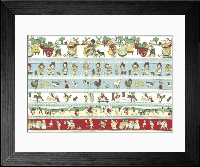 Framed Print : Nursery Fabric Sample Framed Print : Nursery Fabric Sample