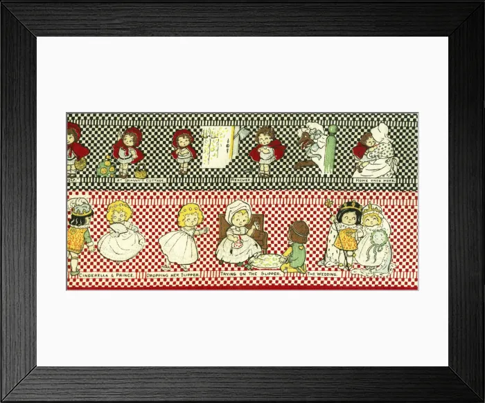 Framed Print : Nursery Fabric Frieze Framed Print : Nursery Fabric Frieze