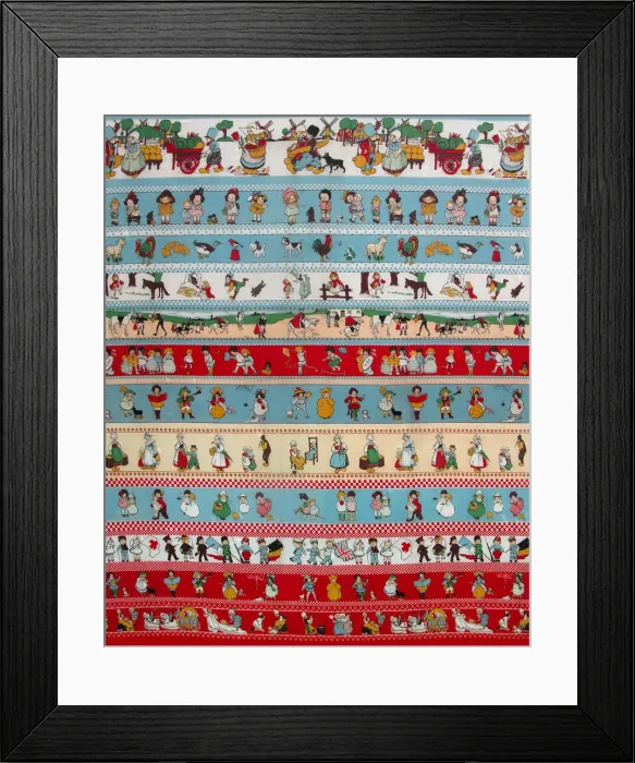 Framed Print : Nursery Fabric Sample Framed Print : Nursery Fabric Sample