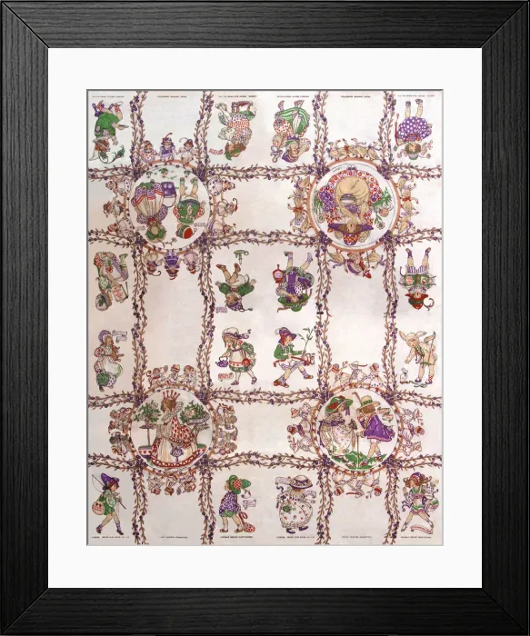 Framed Print : Nursery Fabric Sample Framed Print : Nursery Fabric Sample