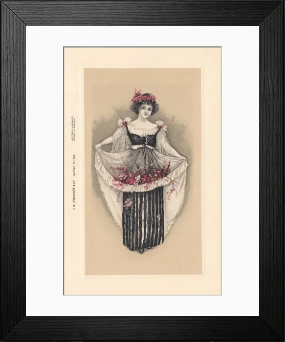 Framed Print : Young Girl with Flowers