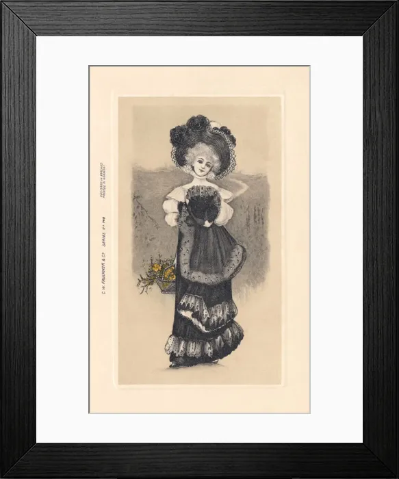 Framed Print : Young Girl with Flowers Framed Print : Young Girl with Flowers