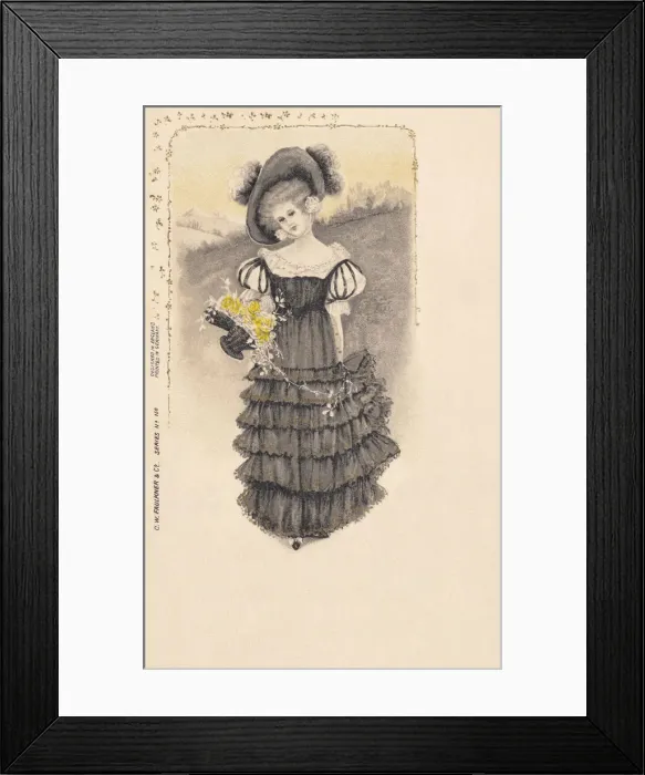 Framed Print : Young lady with Flowers Framed Print : Young lady with Flowers