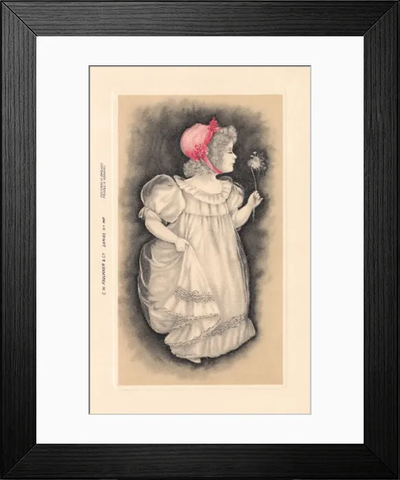 Framed Print : Young Girl with Flowers Framed Print : Young Girl with Flowers