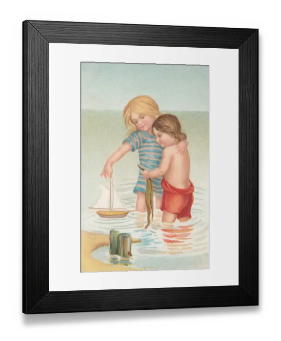 Framed Print : Children on the Beach Framed Print : Children on the Beach