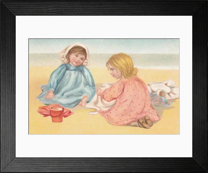 Framed Print : Children on the Beach Framed Print : Children on the Beach