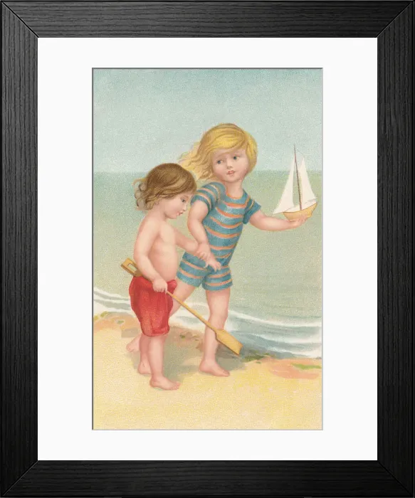 Framed Print : Children on the Beach Framed Print : Children on the Beach